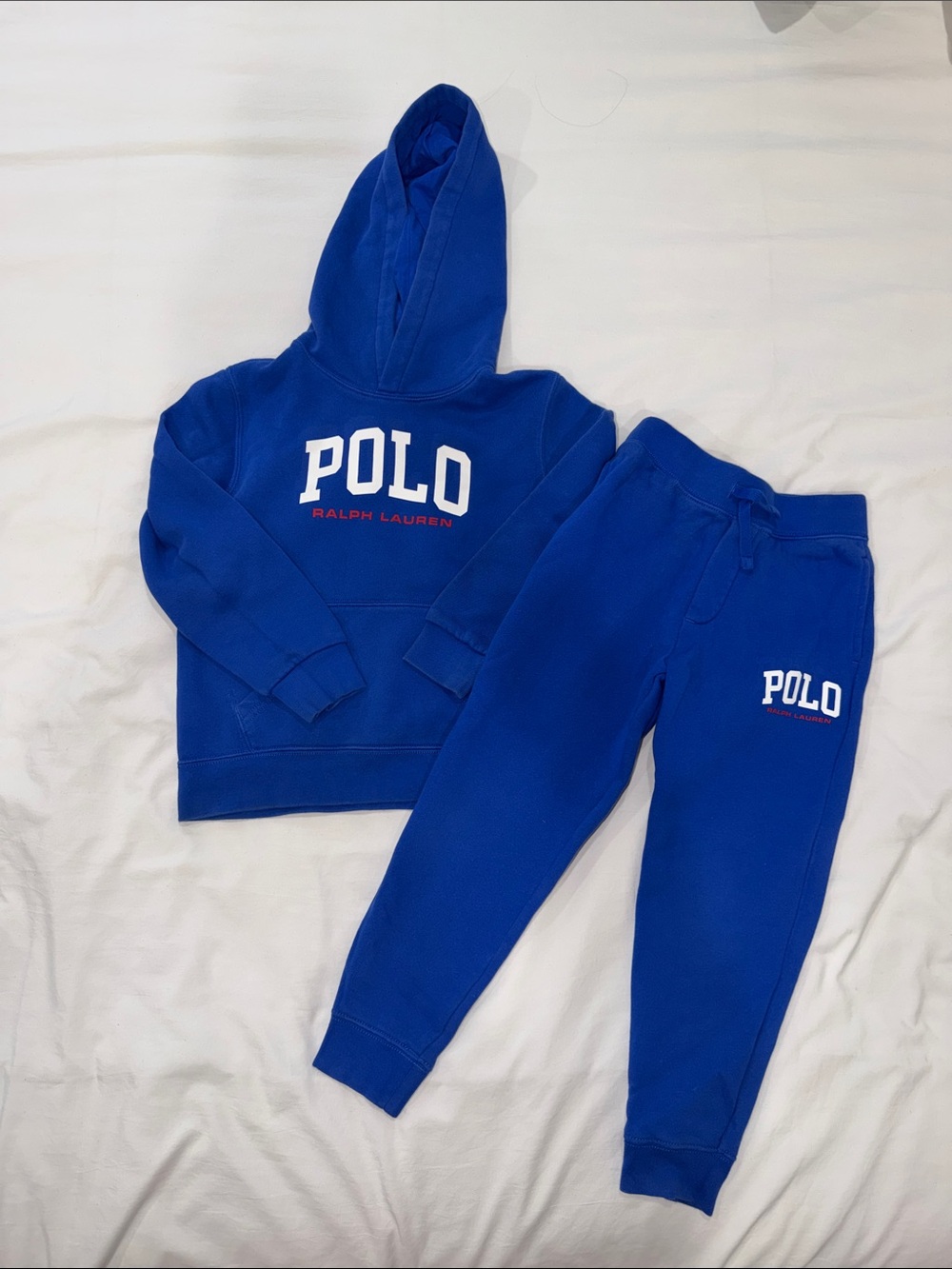 POLO RALPH LAUREN HOODIE & JOGGER SET SIZE 6 / 7